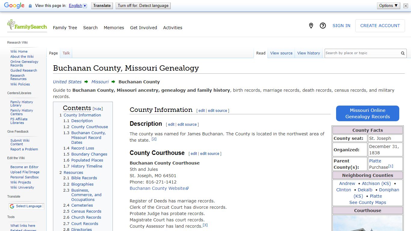 Buchanan County, Missouri Genealogy • FamilySearch